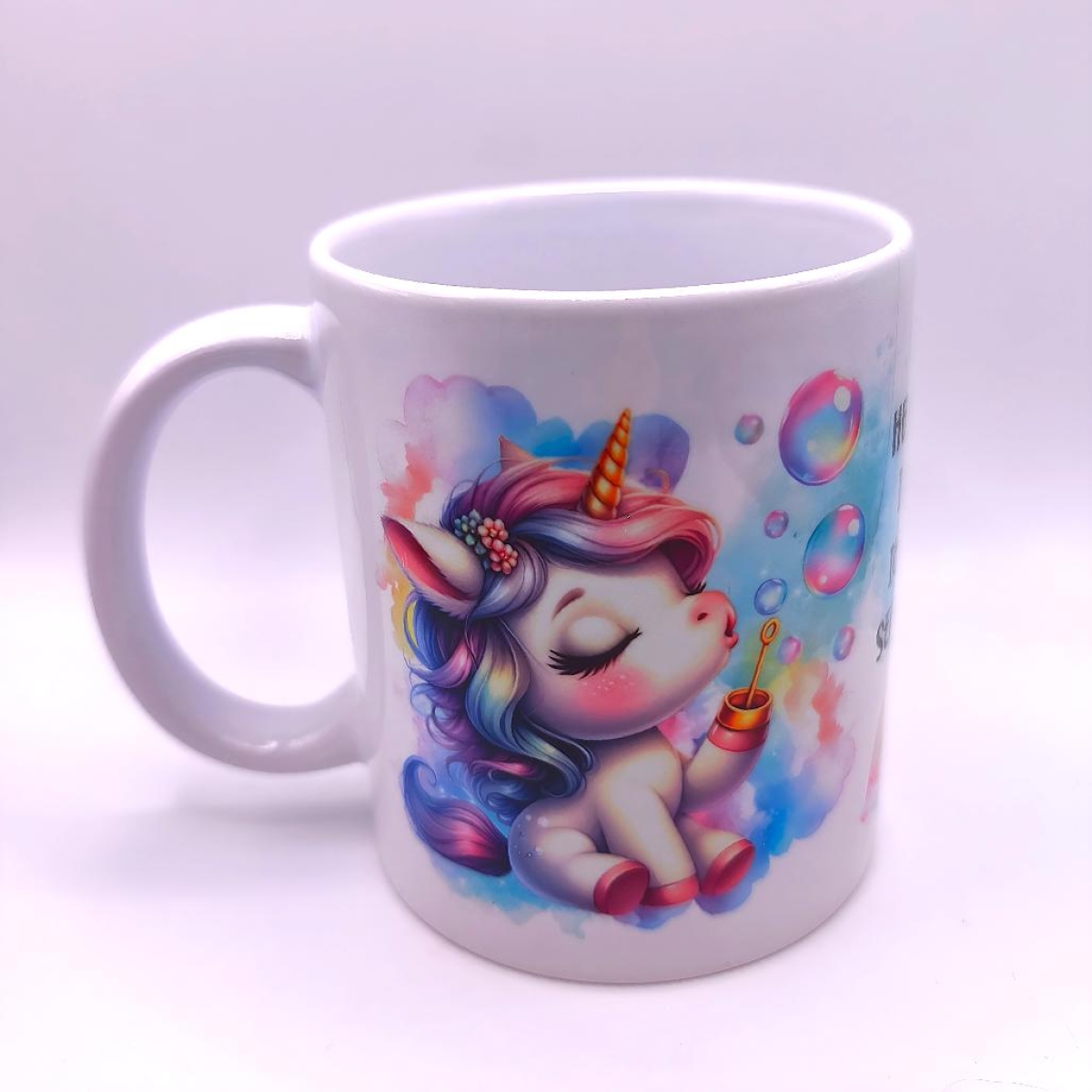 Preview: Tasse Einhorn mit Seifenblasen